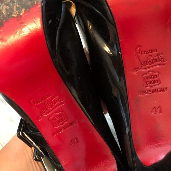 Christian Louboutin Black strappy high heel shoe - Picture 5 of 16